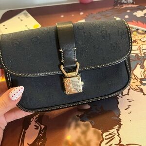 Dooney & Bourke Black Bag with Gold Accents